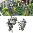 thumbnail image 2 of 2x Wedding Arch Flowers Sunflowers Decor Rustic for Backdrop Door Party white purple, 2 of 8