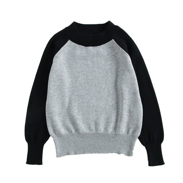 KYAIGUO Chandail Tricoté pour Enfants 12M-7T Garçons Filles Bébé Chaud Col Rond