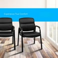 thumbnail image 7 of Leather Guest Chair with Padded Arms, Reception Meeting Conference Waiting Room Lobby Home Desk Big and Tall Executive Office Chair, Black (1 Pack), 7 of 7