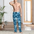 thumbnail image 2 of Fotbe Blue Tie Dye Pantalones de Pijama para Hombre, Pantalones de Dormir, Pantalones de Casa con Cintura Ajustable y Bolsillos-Small, 2 of 6