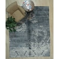 thumbnail image 3 of EORC Black Hand Knotted Bamboo Silk and Wool Transitional Modern Indo Nepal Rug, 8' x 10', 3 of 4