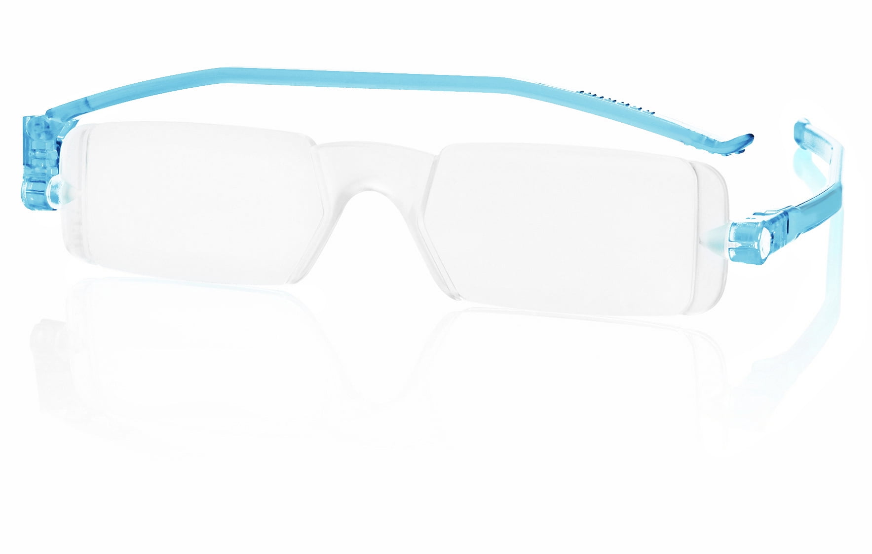 Nannini Compact One Travel Reading Glasses Baby Blue Temples Optics 3.0