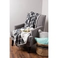 thumbnail image 3 of J&M Home Fashions 81550A Winter Plaid Sherpa Fleece, Gray - 50 x 60 in., 3 of 6