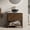 30''+Black Stone Bowl Vessel, variant on 30" Bathroom Vanity&Sink, Freestanding Plywood Storage Cabinet with 2 Diagonal Doors&Open Shelf, Black Stone Pattern Ceramic Basin&Carrara White Sintered Stone Top, Dark Walnut Woodgrain
