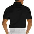 thumbnail image 6 of JTieacloth Mens Classic Shirt Men's Plus Size Lapel Slim Short Sleeved T Shirt Black XXXL, 6 of 6
