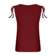 thumbnail image 6 of Wyobmus Womens Plus Size Tank Tops Sleeveless Eyelet Embroidery Scoop Neck Shirt Casual Button Down form Fitting Summer Tank Top S-4X B-Burgundy, 6 of 7