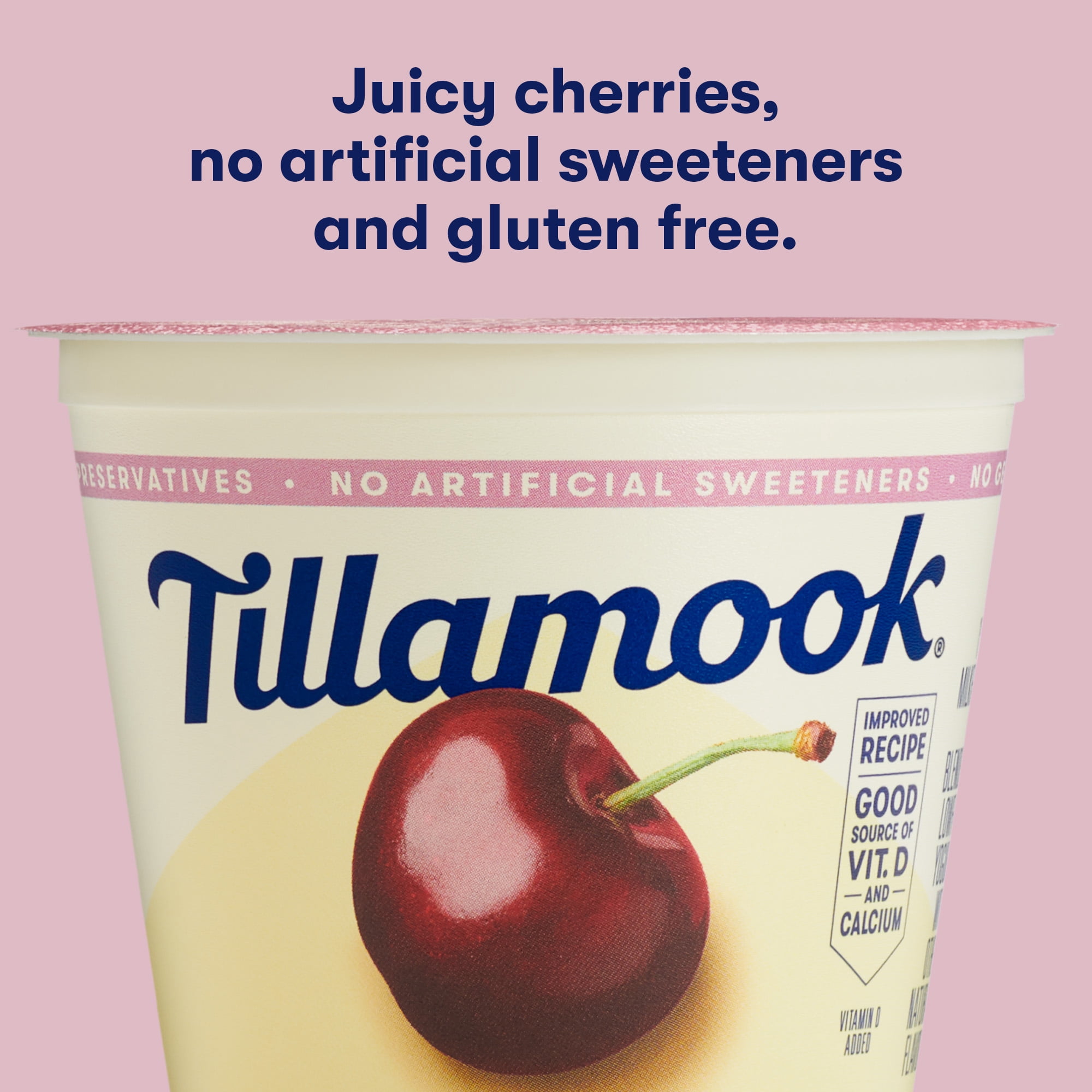 Tillamook Oregon Dark Cherry Good & Creamy Low Fat Yogurt, 6 oz