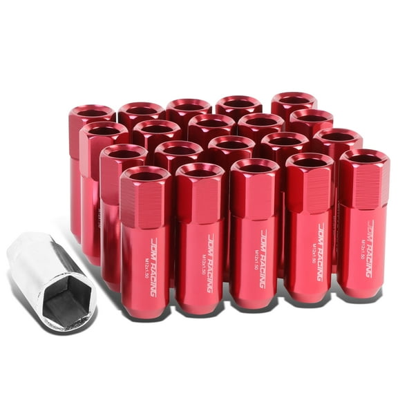 DNA Motoring LG-T888-15-RD 20-Piece M12 x 1.5 Aluminum Alloy Wheel Lug Nuts Adapter Key (Red)