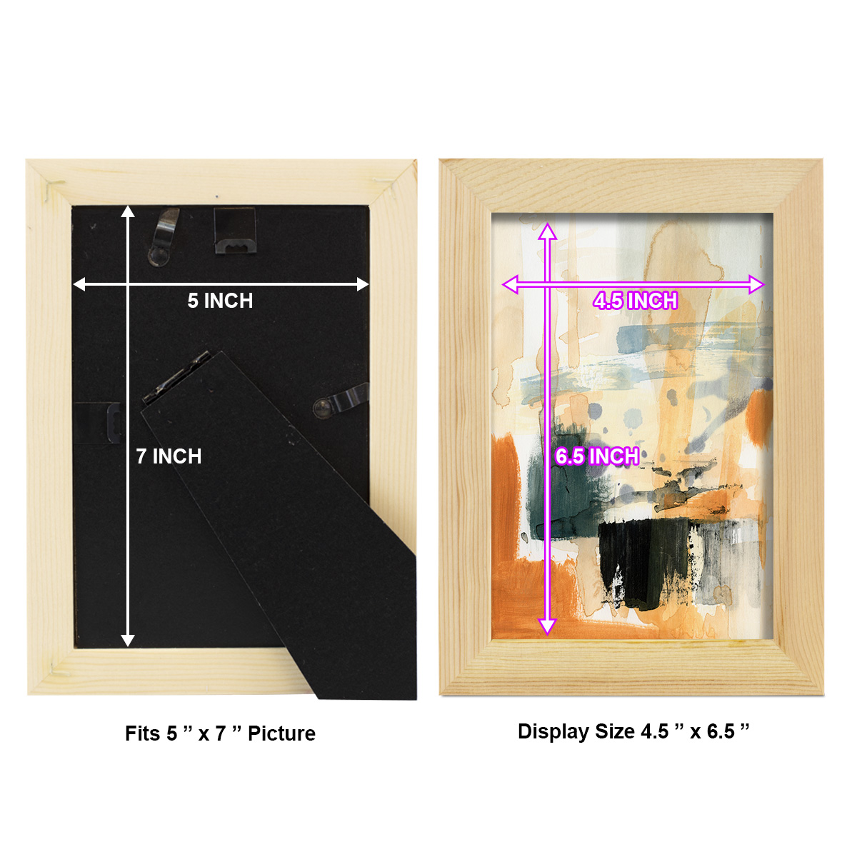 Seria III - Framed Print w/glass - Natural Wood