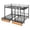 Black, variant on DreamBuck Triple Bunk Bed with Drawers, Full over Twin and Twin Bunk Bed with Build-in Ladder and Safety Guardrails for Teens Adults, Metal Bunk Bed Can Convertible into 3 Beds, 3 Beds in 1, White