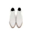 thumbnail image 2 of Wooden Heel Short Chelsea Ankle Boots (White, 9), 2 of 4