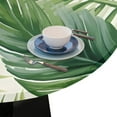 thumbnail image 5 of Round Fitted Tablecloth Green Leaves Round Tablecloth with Elastic Edge Circular Table Cover Waterproof Wipeable Table Cloth, Fits Tables up to 36" - 42" Diameter, 5 of 6