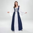 thumbnail image 3 of KAWELL Renaissance Medieval Irish Costume Over Dress & Cream Chemise Set, 3 of 5