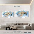 thumbnail image 3 of Elephant Stock Underwater Beige Turtle Wall Art - Horizontal Multi Panel Canvas - Living Room Wall Decor - Animal Multi Panel - White And Yellow Decor - 75" x 48", 3 of 4