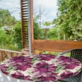 thumbnail image 2 of Ambesonne Floral Fitted Round Tablecloth, Watercolor Flowers Lines, 45"- 56" Diameter, Dark Magenta and Slate Brown, 2 of 5