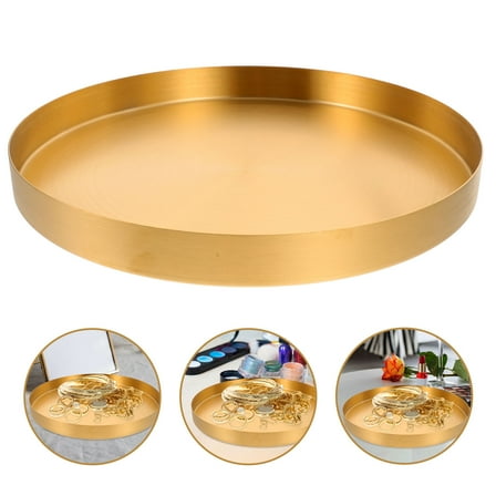 WINOMO Home Decor Tray Metal Tray Golden 430 Stainless Steel 1Pack
