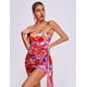 thumbnail image 2 of Vestido Minivestido ajustado con estampado floral sin tirantes y fruncidos de BELLA BARNETT, 2 of 5