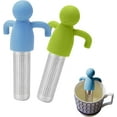 thumbnail image 1 of (2pcs Blue and Green) Tea Infuser for Loose Leaf Tea Fine Mesh Tea Infuser, Stainless Steel Tea Strainer Ball with Silicone Handle for Hanging on Cups, 1 of 5