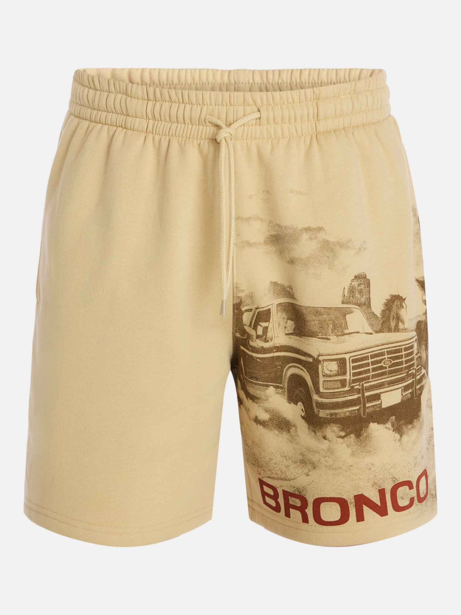 Ford Bronco Men's and Big Men's Fleece Jogger Shorts, Sizes XS-3XL