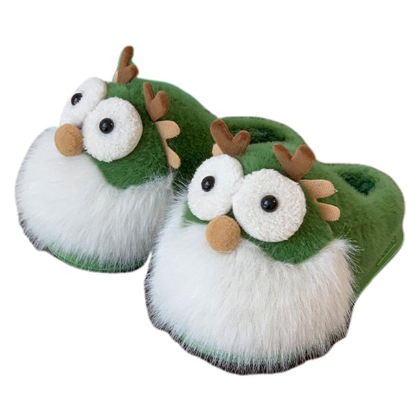 Casa Esponjosas Dragón Dibujos Animados Felpa Transpirables para Otoño Invierno