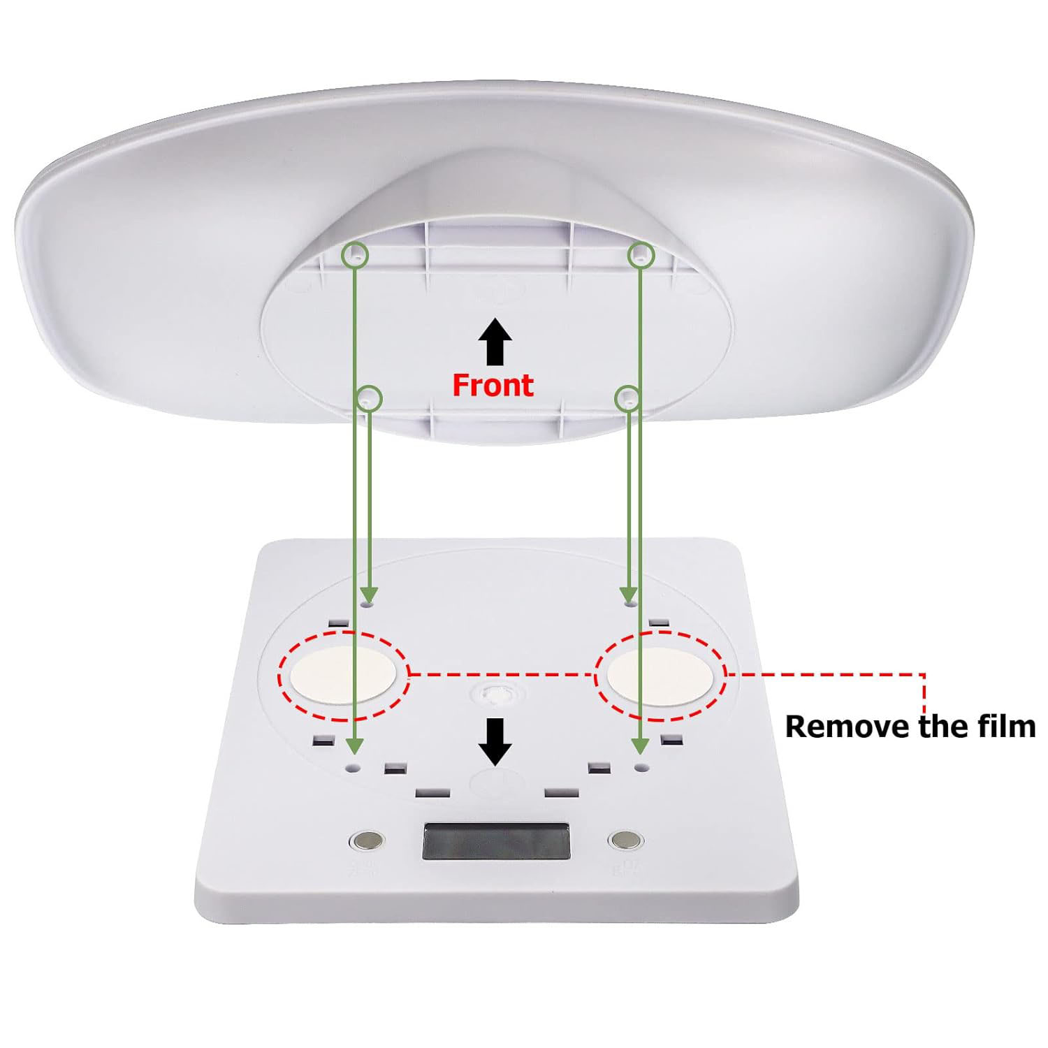 KABB Multifunction Digital Display Plastic Digital Baby Scale for Small Animals with Tape Measure, 33 lb Capacity, White