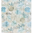 thumbnail image 5 of Serafina Home Decorative Home Decor Ocean Life Coastal Throw Blanket: Soft Plush Velvet Fleece Calming Hues of Blues Greens Beige White Relax Beach Sunset Words, Accent with Shells and Coral, 5 of 11
