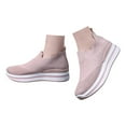 thumbnail image 3 of Leey-World Wide Toe Box Shoes Women Women’s Lace Detail Casual Sneakers – Elegant Ribbon Lace-Up Shoes with Memory Foam(Pink,6.5), 3 of 9