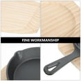 thumbnail image 2 of OUNONA Black Cast Iron Frying Pan with Wooden Handle Non-Stick Skillet for Kitchen Cooking 1 Set, 2 of 8