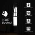 thumbnail image 2 of Bxaolu Black Out Curtains 98 Inches Long 2 Panels for Living Room, Bedroom, Office Thermal Insulated Blackout Drapes Solid Grommet Noise Reducing Window Curtains, W40, 2 of 9