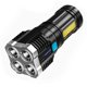 thumbnail image 4 of LED Outdoor Flashlight Portable USB Rechargeable Super Bright Torch Quad Core for Fishing Hiking Emergencies 1PC, 4 of 5