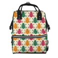 thumbnail image 1 of Disketp Colorful Frogs Mochila de Pañales de Gran Capacidad con Múltiples Bolsillos, Mochila de Viaje Multifuncional para Bebé, Unisex, Moderna y Resistente, 1 of 6