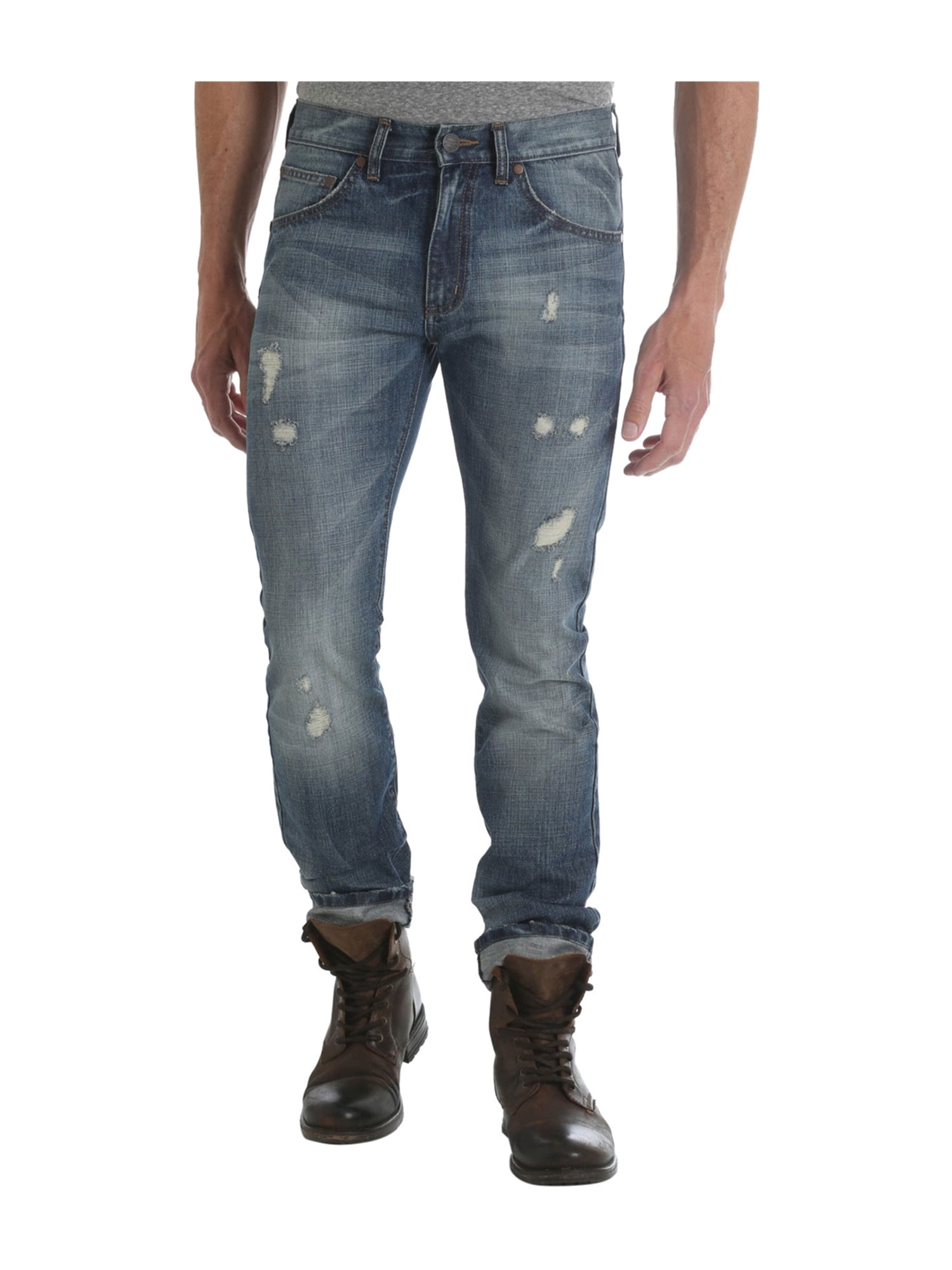 Wrangler Mens Ripped Slim Fit Jeans destruct 32x30 Walmart Canada