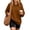 Coffee-A#10817GG, variant on Hooded Sweatshirt Women Solid Color Drop Shoulder Ladies Sweatshirts Fall Winter Oversized Streetwear Fleece Lined Hoodie Women with Pocket Green S