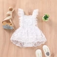 thumbnail image 2 of TOWED22 Baby Boy Girl First Birthday Outfit Sleeveless Sweet One Print Romper Bodysuit Cute 1st Cake Smash Outfit White,6-12 M, 2 of 8