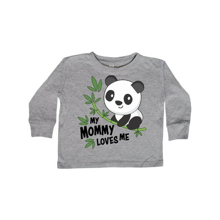 

Inktastic My Mommy Loves Me- cute panda Gift Toddler Boy or Toddler Girl Long Sleeve T-Shirt
