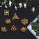 thumbnail image 4 of 7 piezas de dados poliédricos para juegos de rol y fiestas. Bronce Claro, 4 of 9