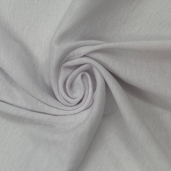 White 1x1 Rib Poly Rayon Spandex Knit Fabric, DIY Projects by the Yard