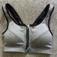 thumbnail image 5 of Ropa interior con cremallera frontal para mujeres populares transfronterizas sin anillo de acero fitness, 5 of 5