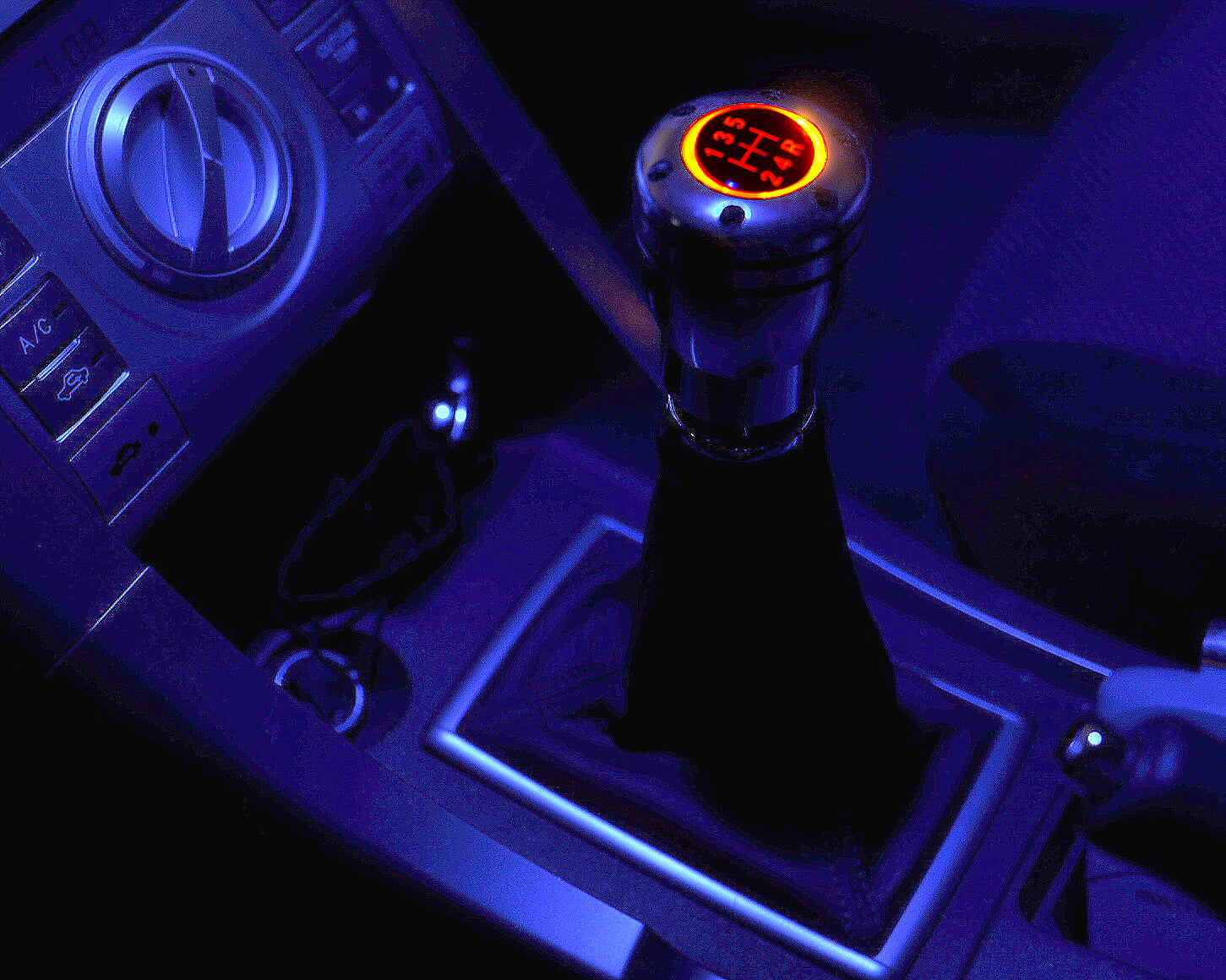JDM Manual Transmission RED LED Light Silver Sport Gear Stick #t11 Shift Knob
