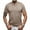 khaki, variant on IDOPIP Mens Henley Short Sleeve Shirt Cotton Casual Shirt Summer Basic T Shirt L Black