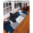 thumbnail image 3 of Blue Grey Front Door Mat Abstract Graffiti Modern Mottled Art Welcome Doormat Indoor Outdoor Entrance Floor Mat Non-Slip Washable Runner Rug for Front Porch Decor 18x60 Inch, 3 of 6
