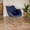 Navy Blue, variant on Modern Upholstered Rocking Chair – Small Accent Chair for Nursery, Kids, or Living Room | Cedar Brown Glider with Curved Back & Wood Rocker Legs