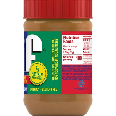 Jif Creamy Peanut Butter, 16 Ounce -- 12 per case.