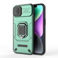 thumbnail image 2 of Allytech iPhone 14 Case with Sliding Camera Lens Protector, Rugged Hybrid PC TPU Back Cover with Ring Holder Stand Military Grade Protection Phone Case for Apple iPhone 14 - Green, 2 of 5