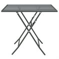 thumbnail image 2 of Zofi Outdoor Foldable Patio Table- 32 Inch Square- Gray Mesh Metal, 2 of 6