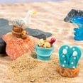thumbnail image 2 of Pebbuoy 3/11Pcs/Set Miniature Seaside Theme Toy Kit Mini Resin Surfboard Seashell Seabirds Dolphin Starfish Boats Bucket Shoes Sun Model Summer Beach Scene Decoration Prop, 2 of 7