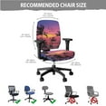 thumbnail image 5 of FKELYI Beach Palm Tree Print Office Chair Cover with Armrest Covers Anti-Dust High Back Office Desk Chair Slipcovers for Office Home Decoration, 4 Pcs Set, 5 of 7