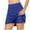 Blue A1, variant on Hrsba Skort, Women's Solid Color Mid Waist Sports Casual Skort for Summer Leisure Outfits and Daily Home Wear