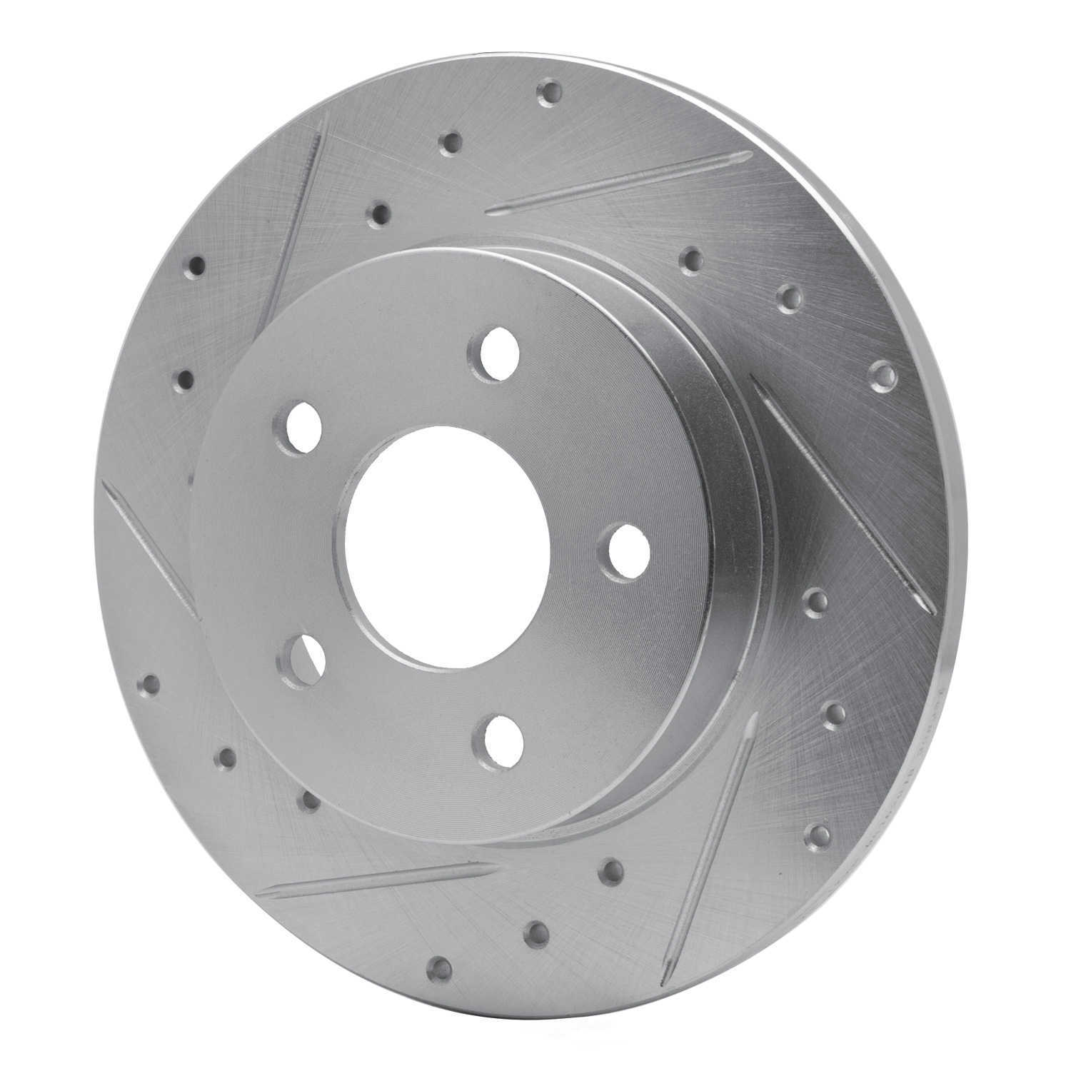 Dynamic Friction Company 631-53004L DFC Brake Rotor - Drilled And Slotted - Silver
