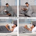 thumbnail image 4 of Sleep Therapy 2Pc Weighted Blanket and Cover, 20lbs, 60 x 80, Gray, 4 of 13